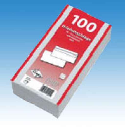 100 Briefumschl�ge DIN Lang mit Fenster selbstklebend